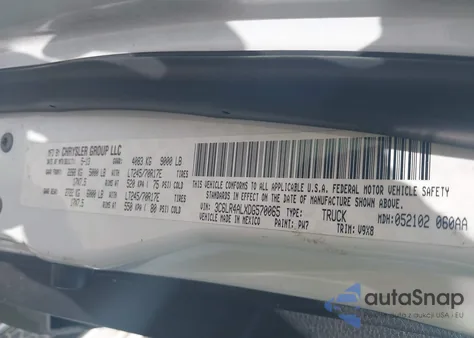 2013 Ram 2500 Tradesman z USA, uszkodzony, nr VIN 3C6LR4ALXDG570065